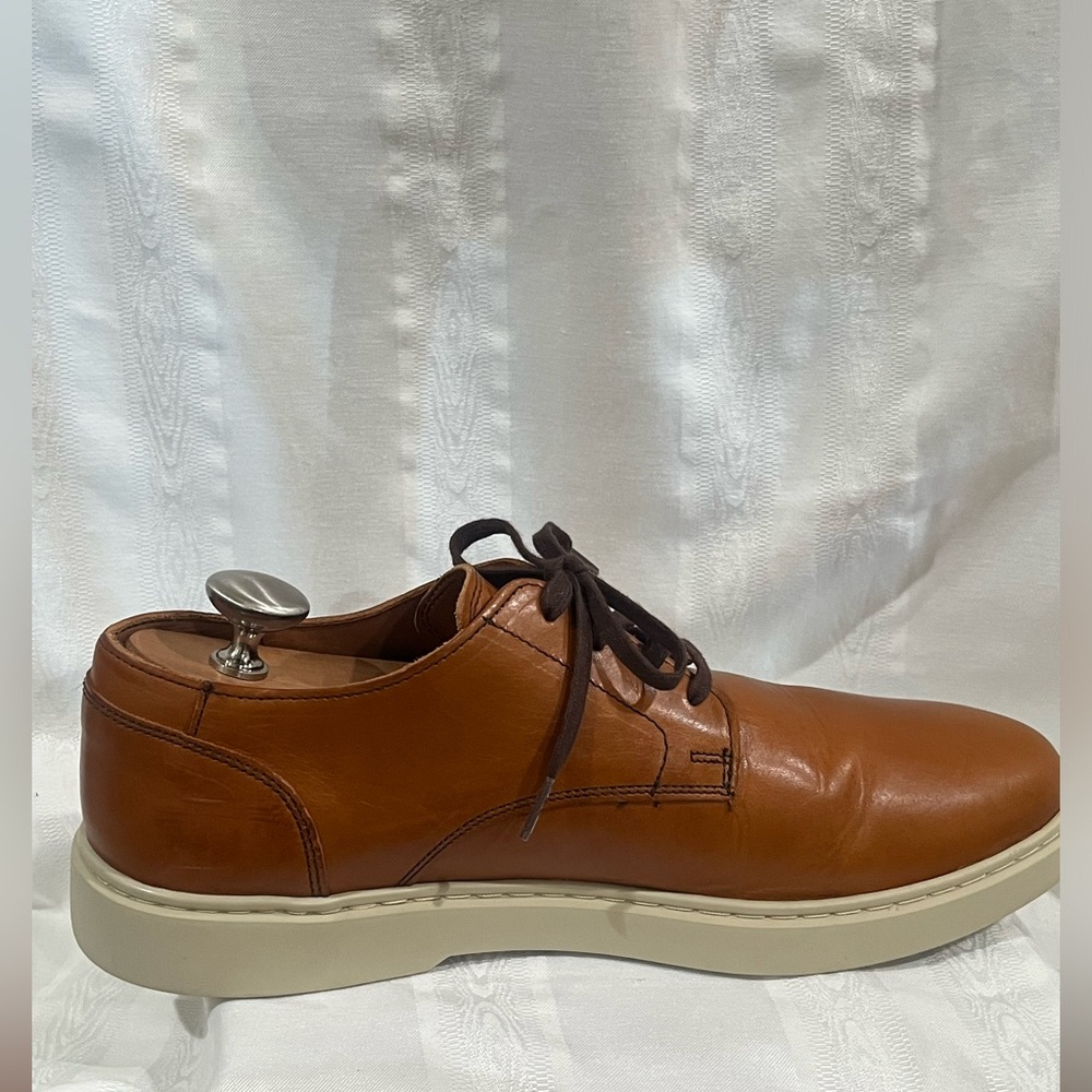 Allen Edmonds HENDERSON DERBY Leather LACEUP Dress Shoe IN COGNAC MEN SIZE 11D - Picture 9 of 12